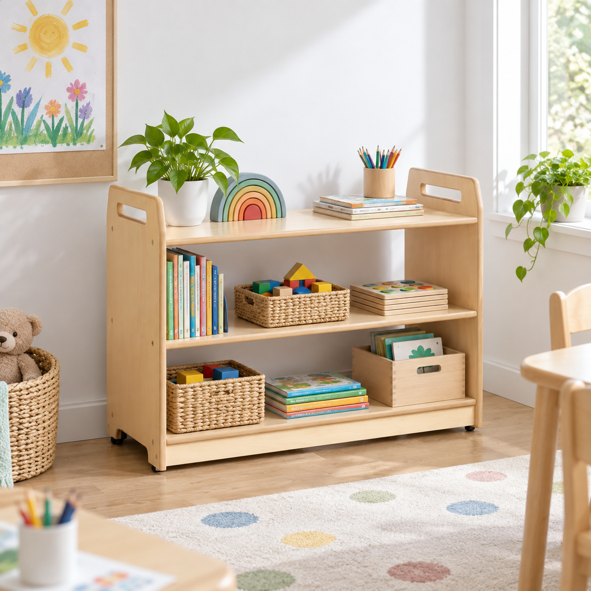Open Storage Unit in a bright early years classroom