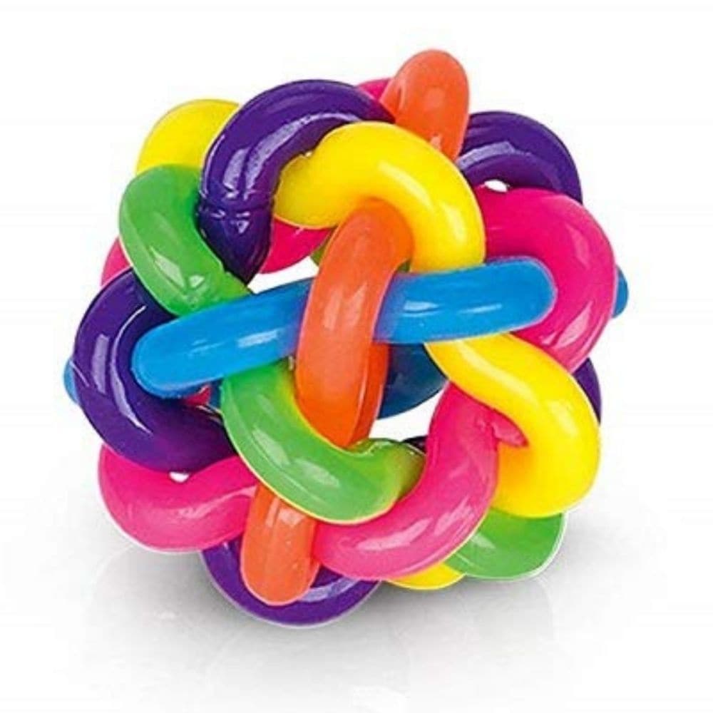 Orbit Ball, The Rainbow Orbit Ball is a multi-functional sensory toy that offers a multitude of benefits, making it a wonderful addition to any sensory toolbox. Here's why it stands out: Rainbow Orbit Ball Features: 🌈 Vibrant Colors: The interwoven bands come in a variety of eye-catching colors, which not only attract attention but also can have a calming effect. 👐 Texture and Tactile Exploration: The bands feature tiny crevices and unique textures for fingers to explore, providing excellent tactile stimula