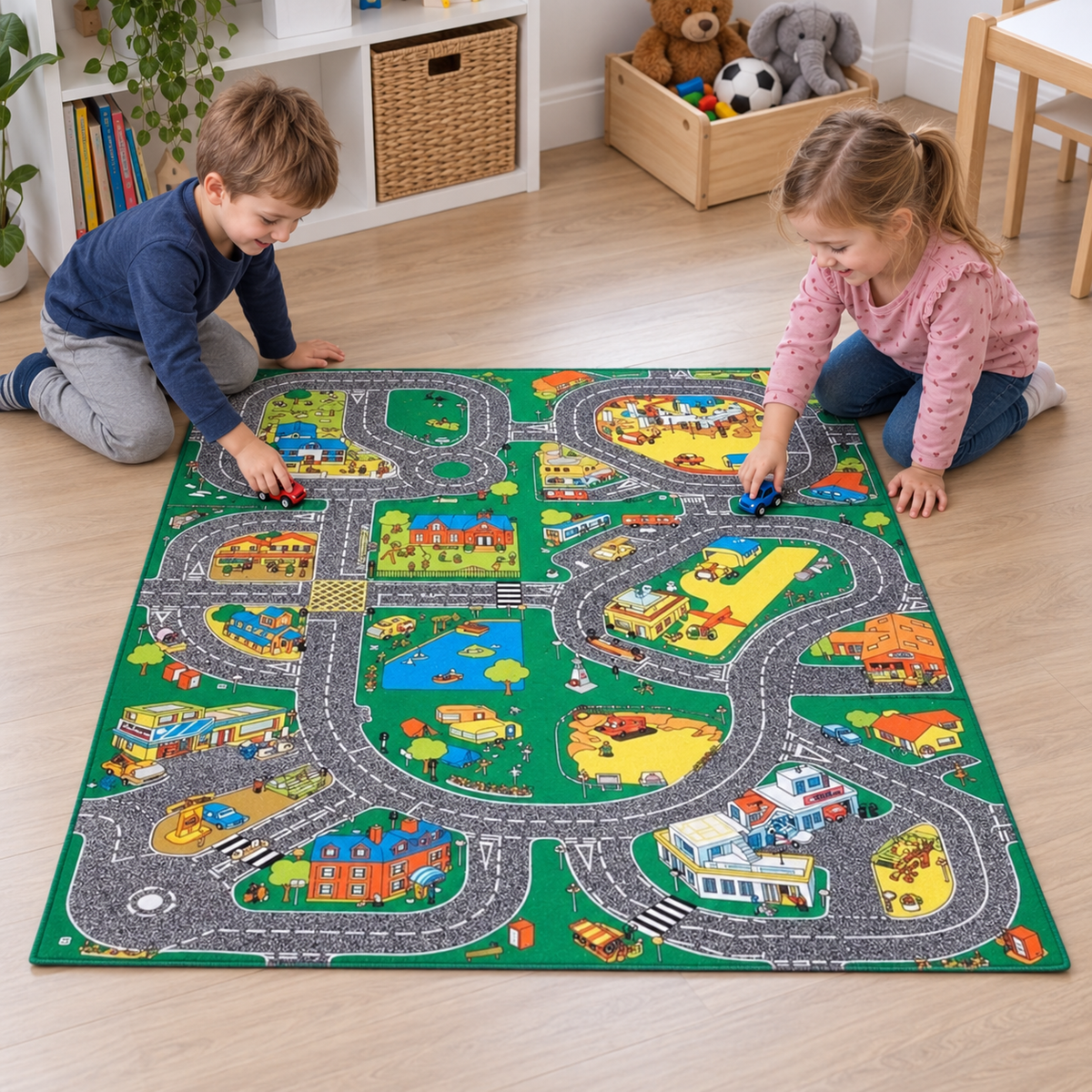 Original Roadway Playmat — lifestyle 2 of 8, shown in use with children