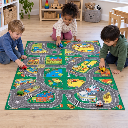 Original Roadway Playmat — lifestyle 1 of 8, shown in use with children