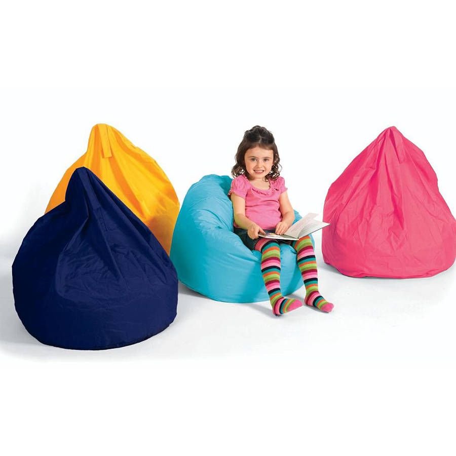 Outdoor Beanbags Pack of 4, Pack of 4 outdoor bean bags designed for the comfort of young children in your care. With this ready made multi-coloured multipack of four bean bags A safe, soft seat for children yet hard wearing and practical enough for a home or school environment. Constructed from robust, durable and waterproof polyester, these bean bags are lightweight enough to be moved around independently by young children and can be completely wiped clean with soapy water. The waterproof material means t