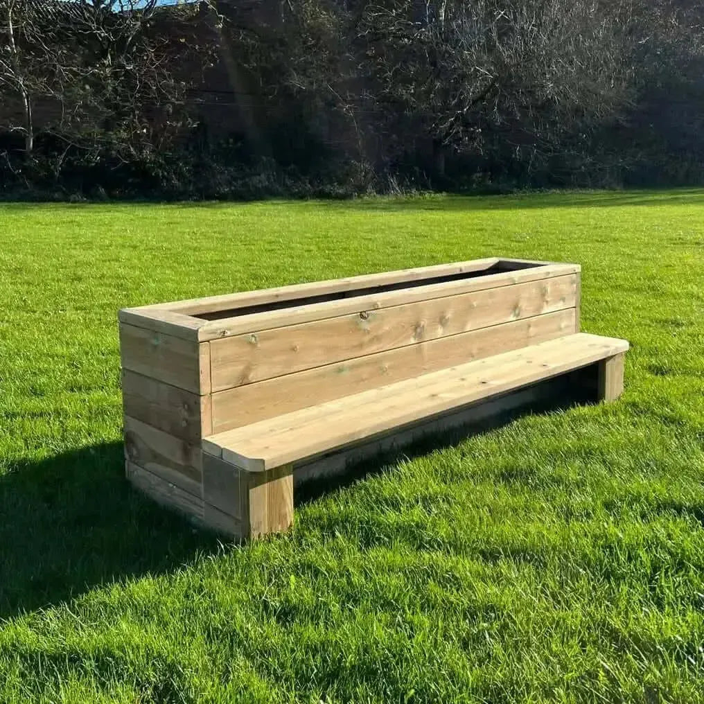 Outdoor Bench Planter-Outdoor Bench Planter