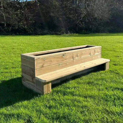 Outdoor Bench Planter-Outdoor Bench Planter
