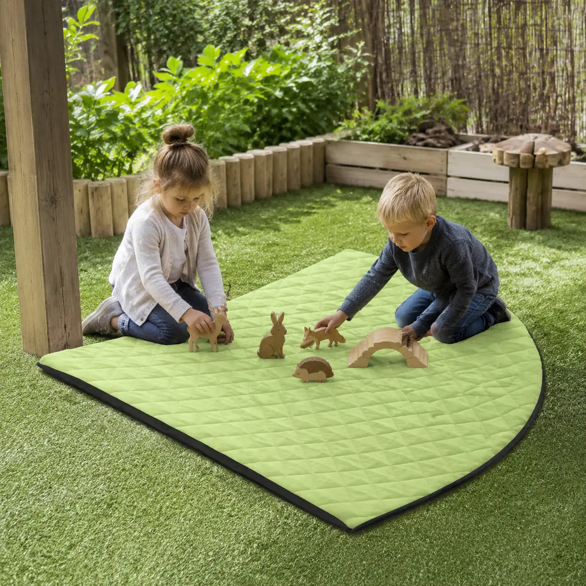 Outdoor Corner Mat woodland small-world play outdoors
