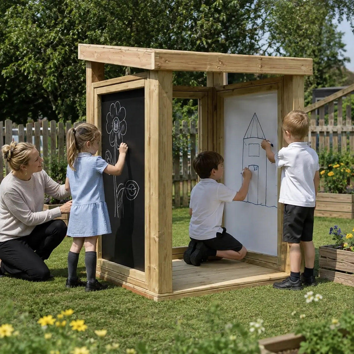 Outdoor Creativity Cube outdoor nursery lifestyle scene 5