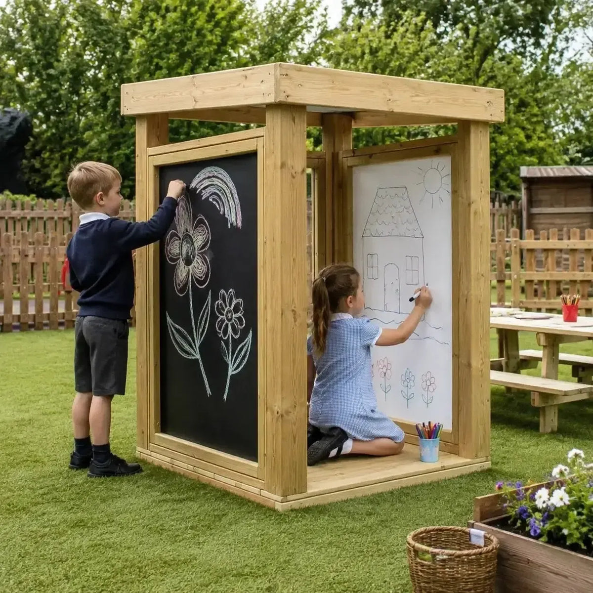 Outdoor Creativity Cube outdoor nursery lifestyle scene 6