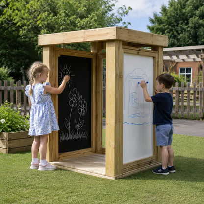 Outdoor Creativity Cube outdoor nursery lifestyle scene 1