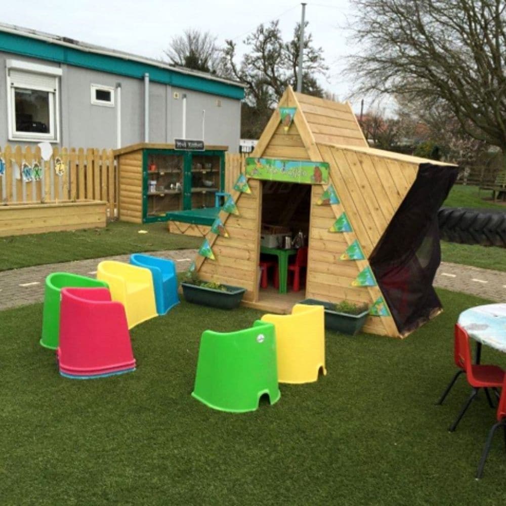 Outdoor Explorers Hide and Shade, The Outdoor Explorers Hide and Shade Shelter is a must-have for adventurous children. This fantastic and roomy product provides endless play possibilities and can be easily themed to create different play scenarios.Whether it's used as a reading hide, a role play shelter, or simply a place to relax during playtime, children will absolutely love spending time here. Imaginations will soar as they engage in creative play and let their imaginations run wild.Not only does this s