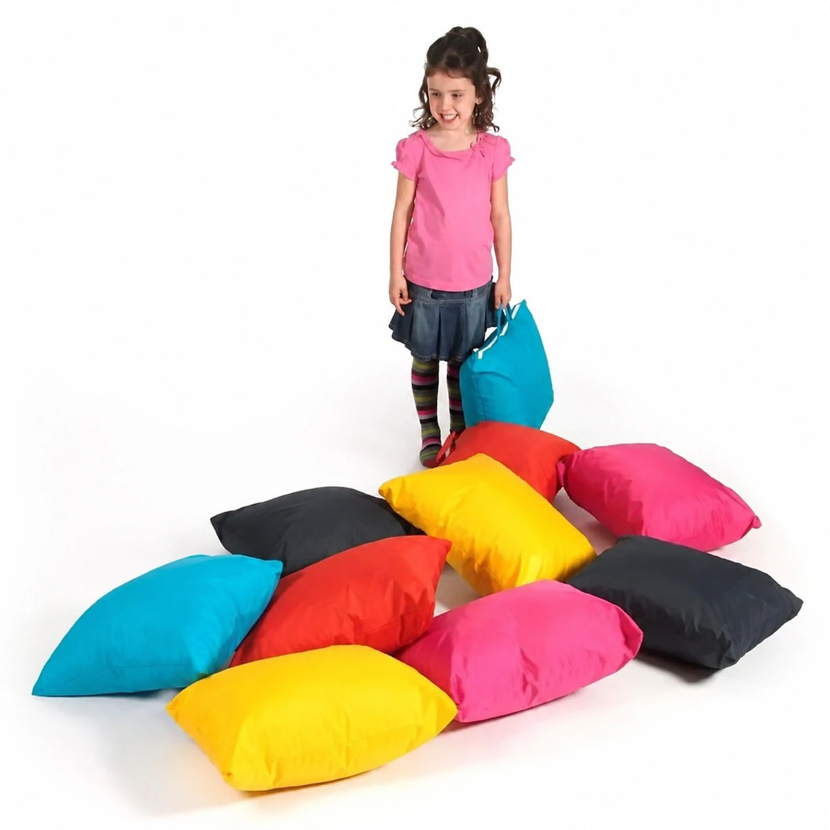 Outdoor Floor Cushions Pack of 10-Outdoor Floor Cushions Pack of 10