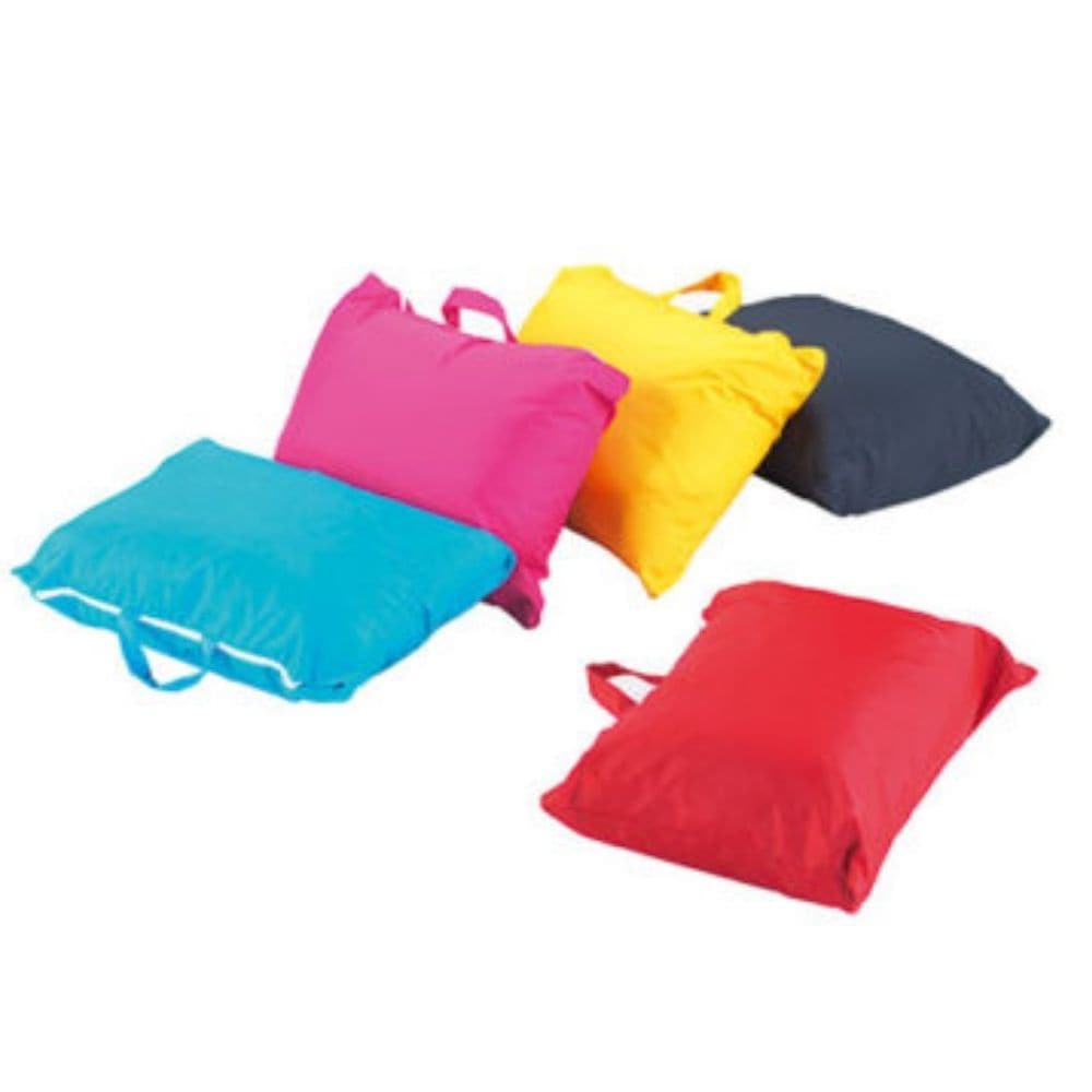 Outdoor Floor Cushions Pack of 10, The Outdoor Floor Cushions Pack of 10 are versatile and ultimately indispensable set of plain carry cushions with handy storage bag. Each Outdoor Floor Cushion can comfortably seat one child at a time. Lightweight and portable so children can move them around independently. The Outdoor Floor Cushions Pack of 10 comes with useful storage bag to be neatly stacked away - this also encourages independence and tidiness when it is time to pack them away. The Carry Cushion Set in