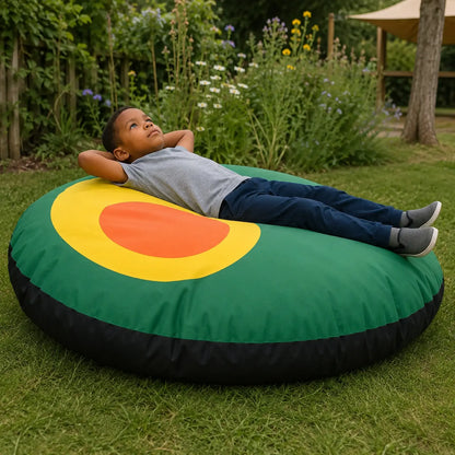 Outdoor Giant Flop Pod in natural nursery garden play setting 2
