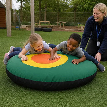 Outdoor Giant Flop Pod in natural nursery garden play setting 5