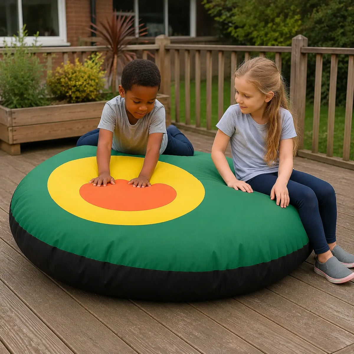 Outdoor Giant Flop Pod in natural nursery garden play setting 7
