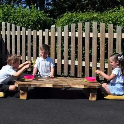 Outdoor Low Rustic Table-Outdoor Low Rustic Table