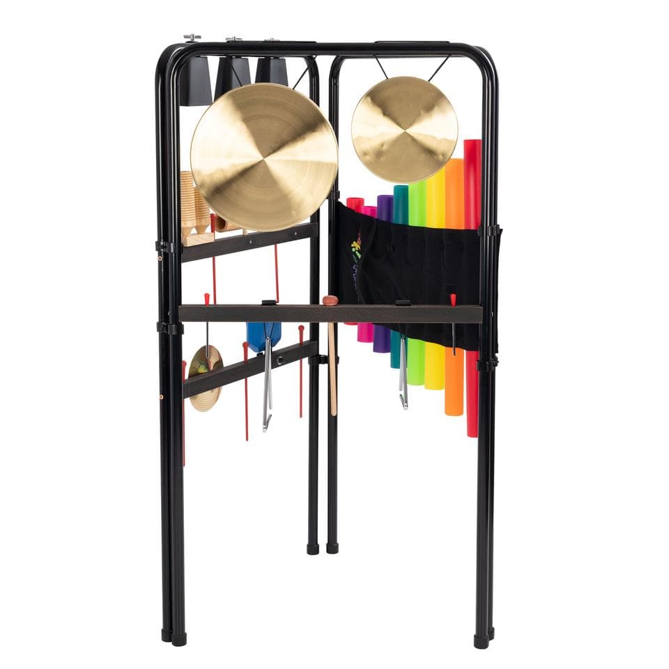 Outdoor Music Stand, The Outdoor Music Stand is a playground centre piece - keep children occupied for hours with this three sided outdoor music stand packed with Boomwackers, gongs, triangles and much more. The Outdoor Music Stand is a fantastic 3 piece music set which is the perfect addition to any Early years setting or outdoor classroom and will allow children to engage with music out and about. A fantastic resource for all playgrounds. Activity frame for indoor and outdoor musical fun Activity frame fo