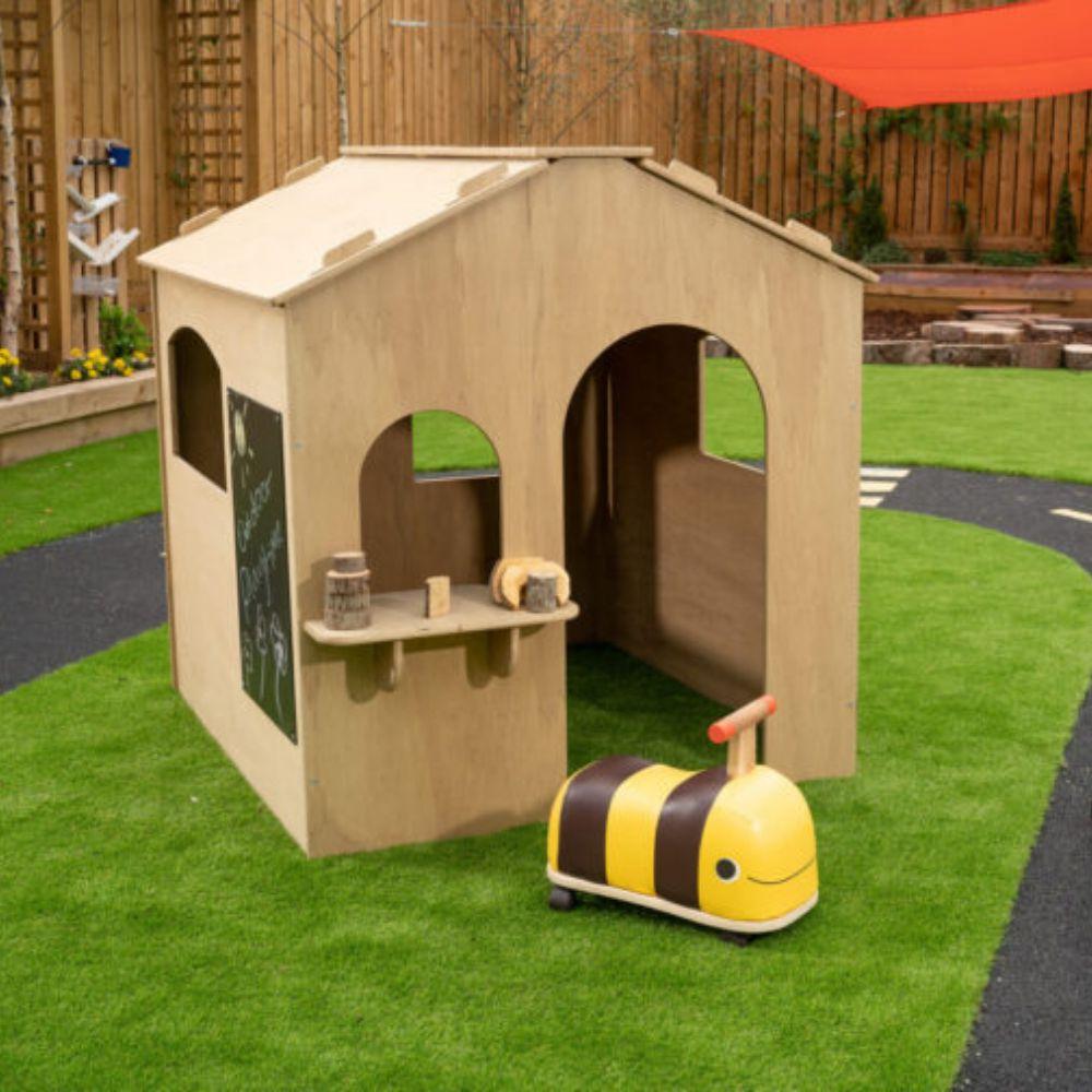 Outdoor Playhouse, Presenting the enchanting Outdoor Playhouse – a haven of imagination and creativity, designed to foster open-ended play and nurture little dreamers in the most dynamic settings. Features Dynamic Design: Crafted with meticulous attention to detail, this playhouse stands tall with a structure that encourages imaginative role play and open-ended explorations. Its delightful architecture, featuring four panoramic windows, one with a ledge, allows little ones to immerse themselves in a world o