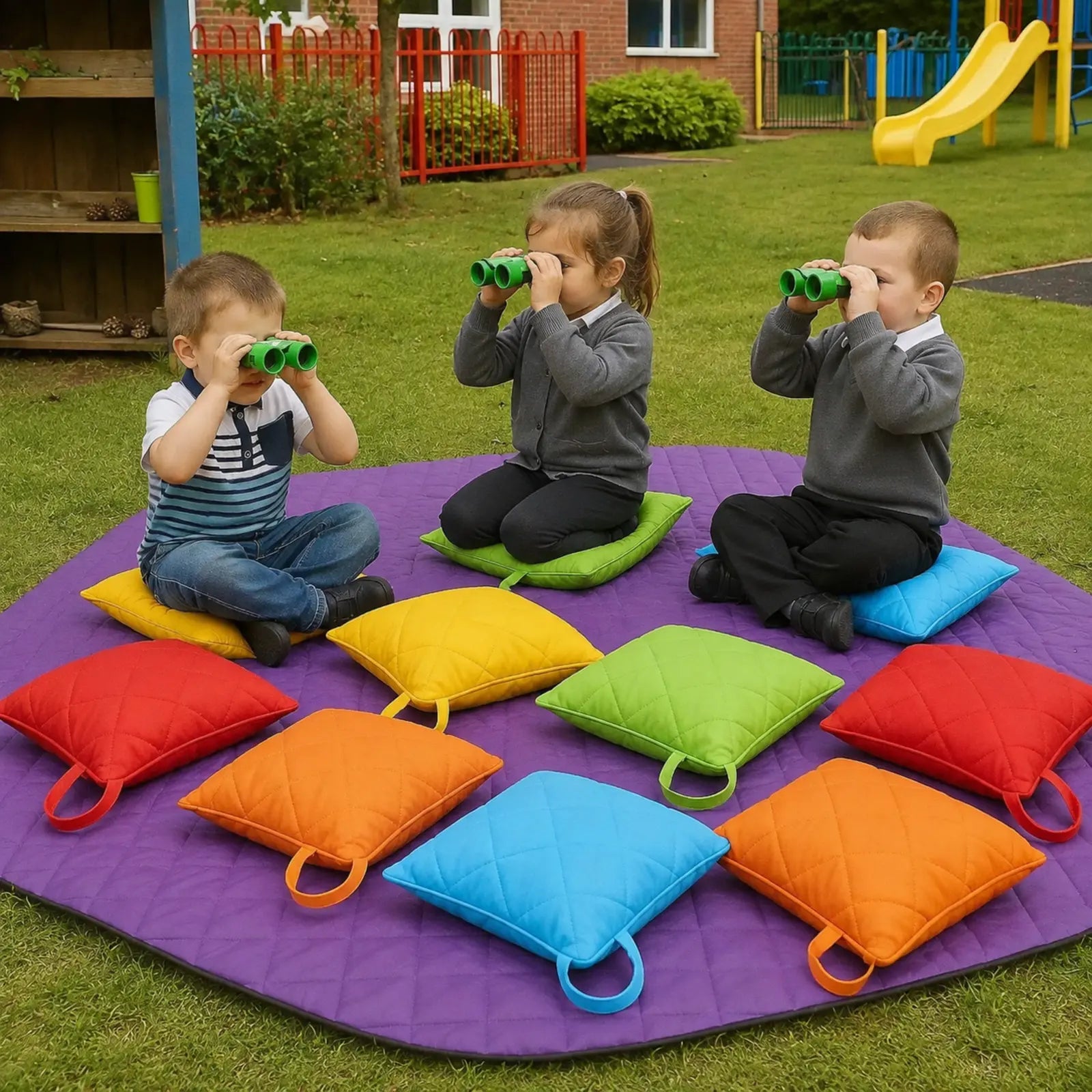 Outdoor Quilted Carry Cushions 10 pack lifestyle image 7