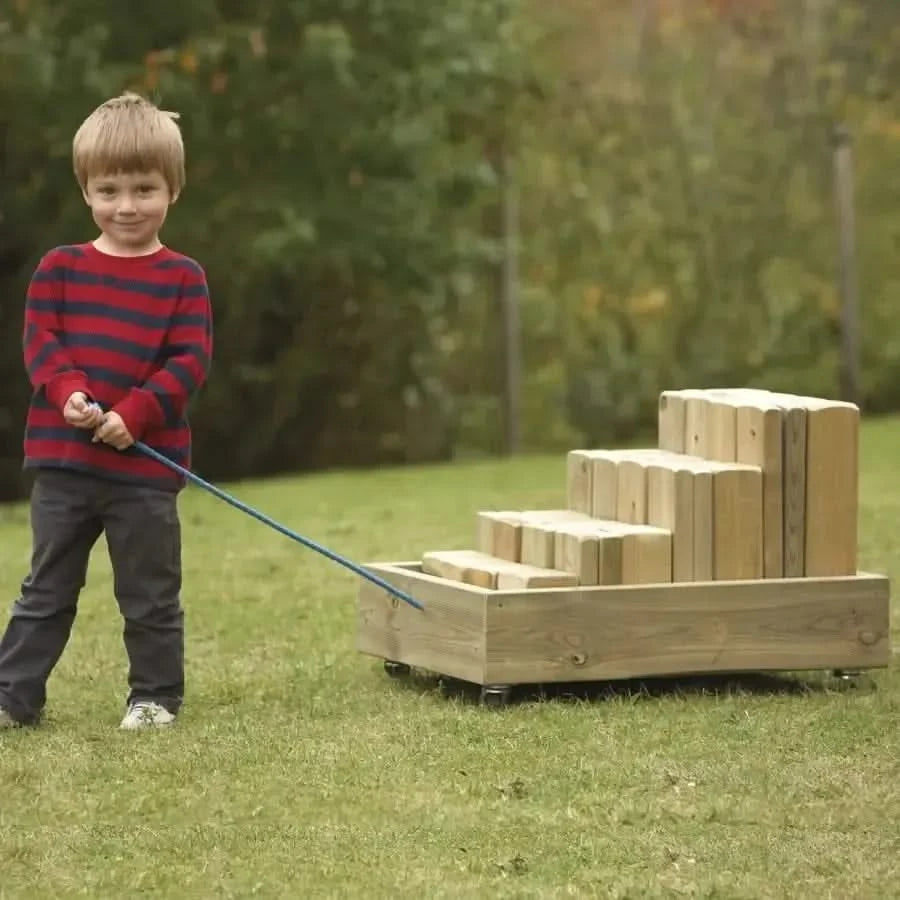 Outdoor Wooden Blocks and Cart 40pcs-Outdoor Wooden Blocks and Cart 40pcs