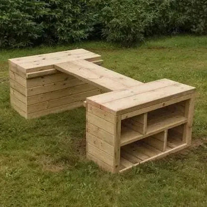 Outdoor Wooden Movable Multi Tables Unit-Outdoor Wooden Movable Multi Tables Unit