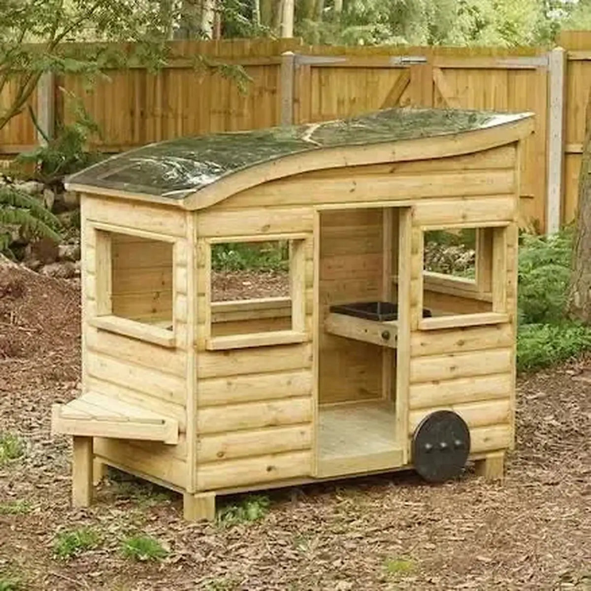 Outdoor Wooden Role Play Caravan-Outdoor Wooden Role Play Caravan
