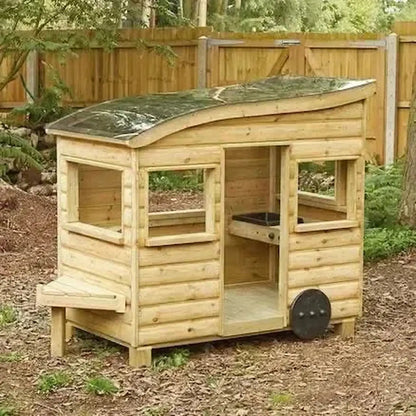 Outdoor Wooden Role Play Caravan-Outdoor Wooden Role Play Caravan