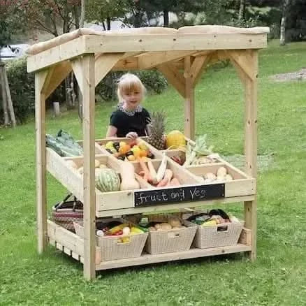 Outdoor Wooden Role Play Market Stall Unit-Outdoor Wooden Role Play Market Stall Unit