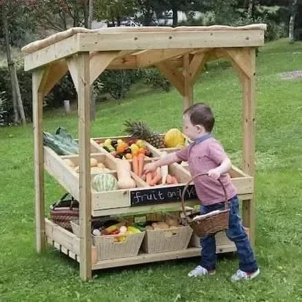 Outdoor Wooden Role Play Market Stall Unit-Outdoor Wooden Role Play Market Stall Unit