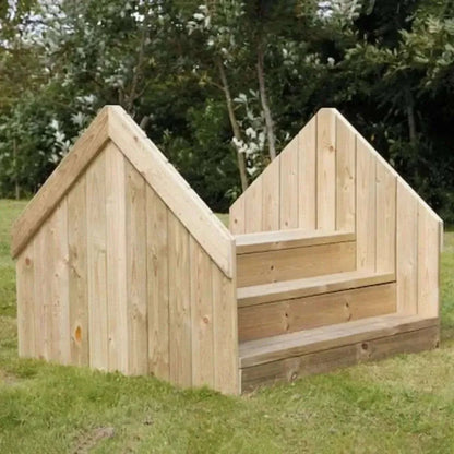 Outdoor Wooden Step Bridge-Outdoor Wooden Step Bridge