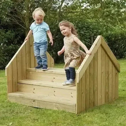 Outdoor Wooden Step Bridge-Outdoor Wooden Step Bridge
