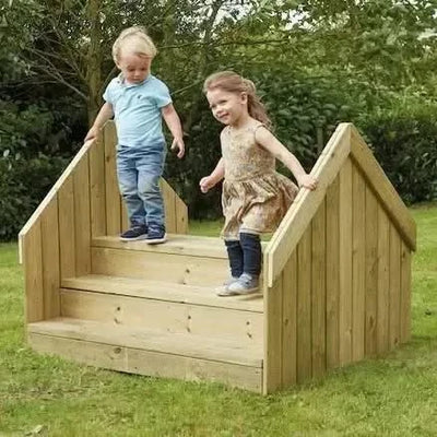 Outdoor Wooden Step Bridge-Outdoor Wooden Step Bridge