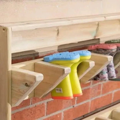 Outdoor Wooden Wellie Wall-Outdoor Wooden Wellie Wall