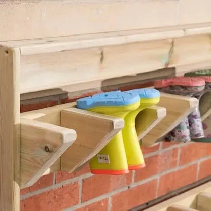 Outdoor Wooden Wellie Wall-Outdoor Wooden Wellie Wall