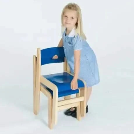 Pack of 2 Tuf Class Wooden Chair Blue - 4-6 years-Pack of 2 Tuf Class Wooden Chair Blue - 4-6 years