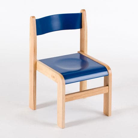 Pack of 2 Tuf Class Wooden Chair Blue - 4-6 years, Robust, high quality, hand crafted solid wood stackable children’s chairs. Coordinate well with our Tuf Class™ Classroom Grouping Table Ranges. A choice of bright primary colour combinations: blue, red & natural wood. Sold in sets of two chairs of one height and supplied in Blue Steam moulded wooden seat ergonomically designed back for optimum posture support and comfort Acrylic scratch resistant multicoated varnish Super strong, glued, screwed and pinned c