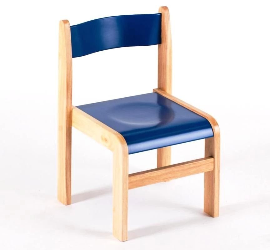 Pack of 2 Tuf Class Wooden Chair Blue - 6-8 years, Robust, high quality, hand crafted solid wood stackable children’s chairs. Coordinate well with our Tuf Class™ Classroom Grouping Table Ranges. Sold in sets of two chairs of one height and supplied in Blue Steam moulded wooden seat ergonomically designed back for optimum posture support and comfort Acrylic scratch resistant multicoated varnish Super strong, glued, screwed and pinned construction for heavy school use Reinforced with a cross bar between the f