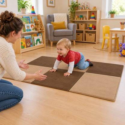 Padded Toddler Playmat Natural, natural play photograph 8