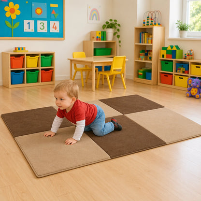 Padded Toddler Playmat Natural, natural play photograph 1