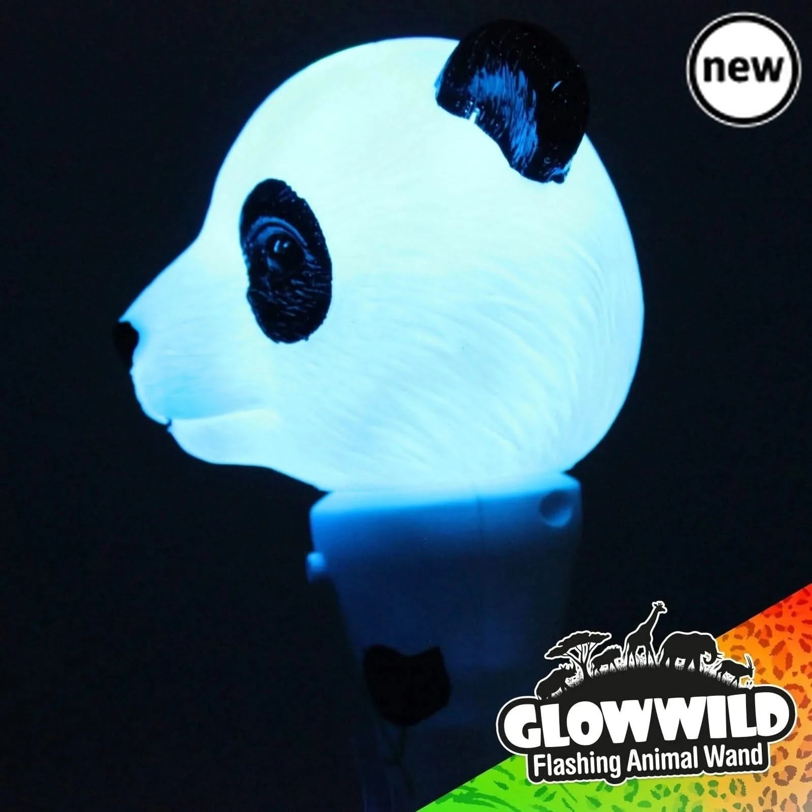 Panda Mini Light Up Animal Wand 7"-Panda Mini Light Up Animal Wand 7"