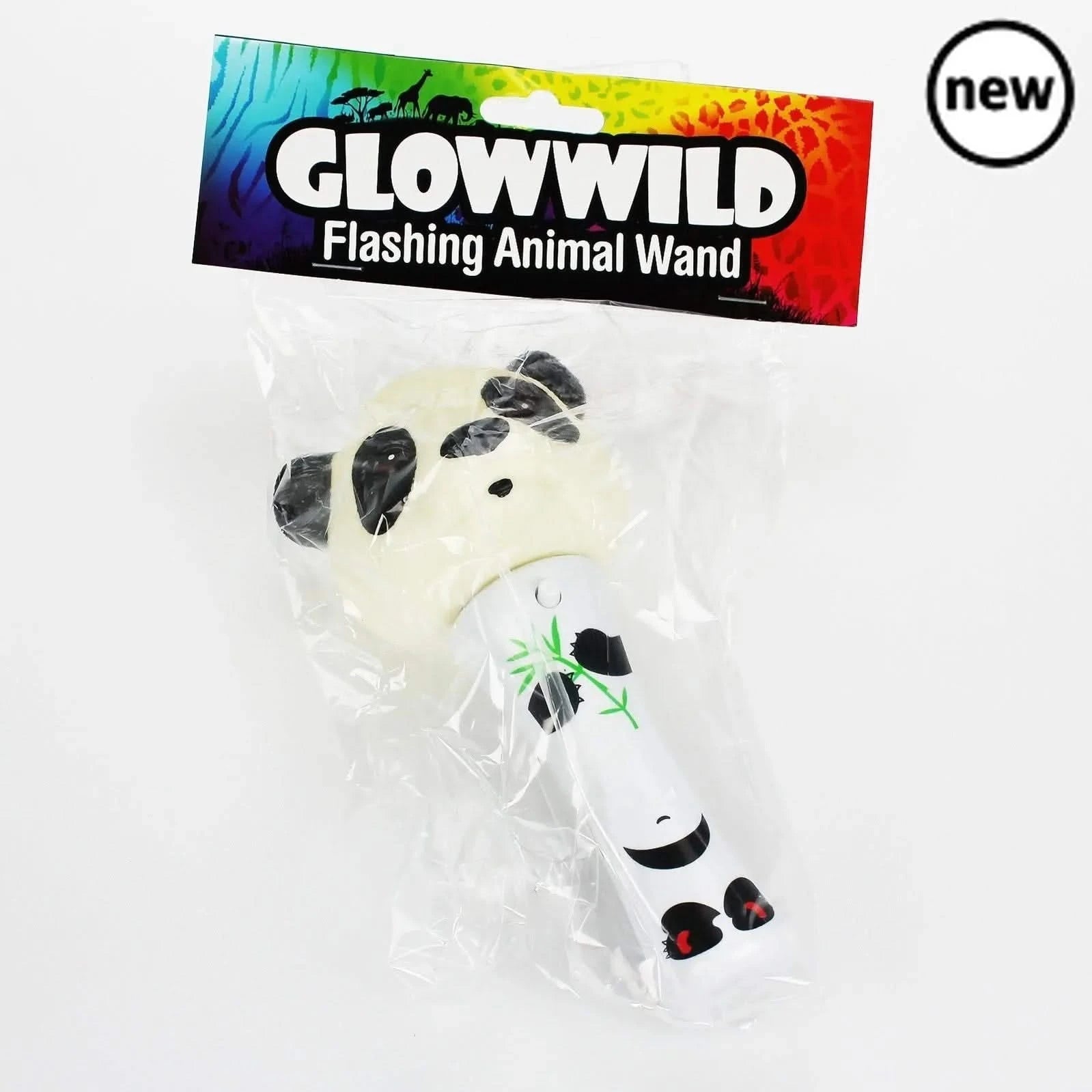 Panda Mini Light Up Animal Wand 7"-Panda Mini Light Up Animal Wand 7"