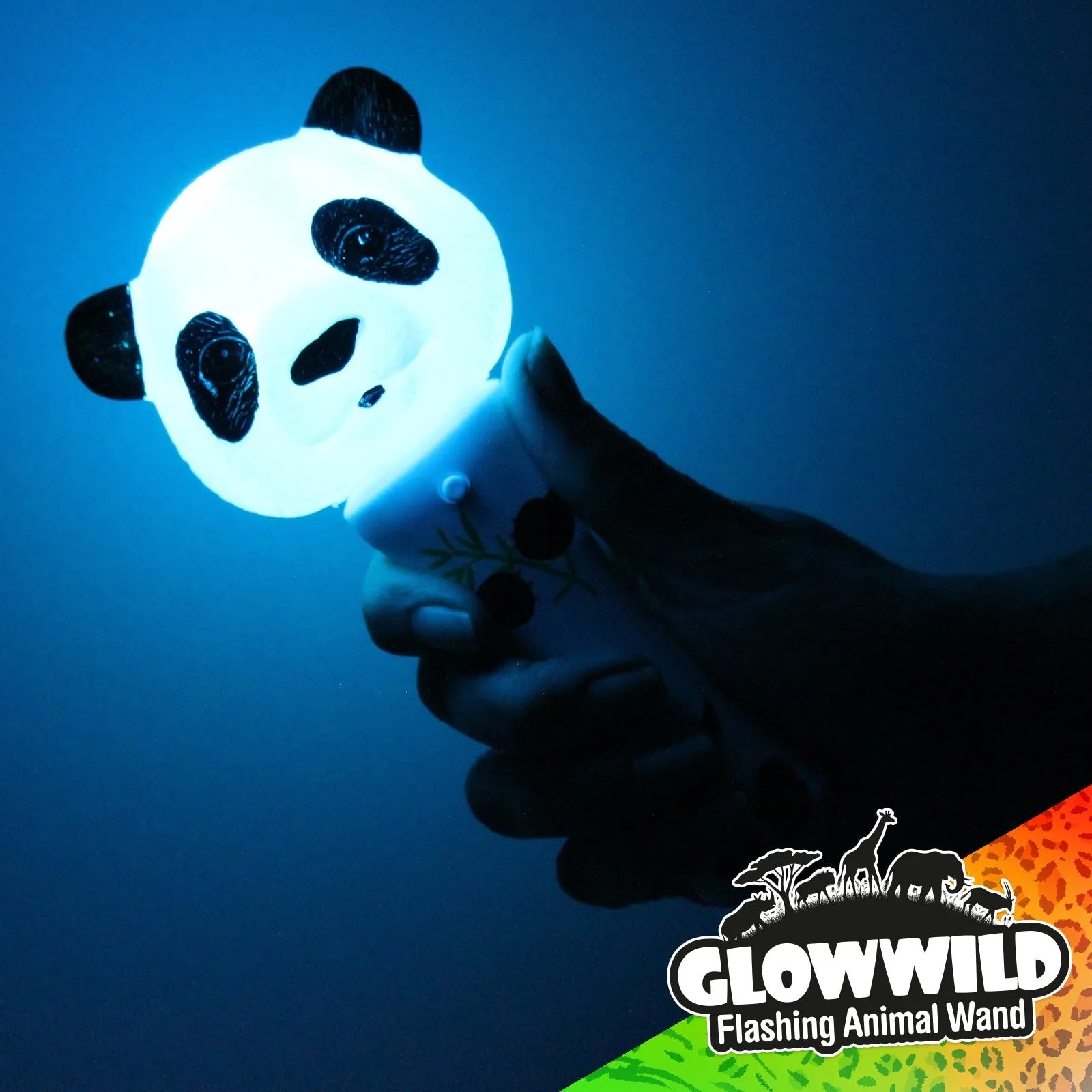 Panda Mini Light Up Animal Wand 7"-Panda Mini Light Up Animal Wand 7"