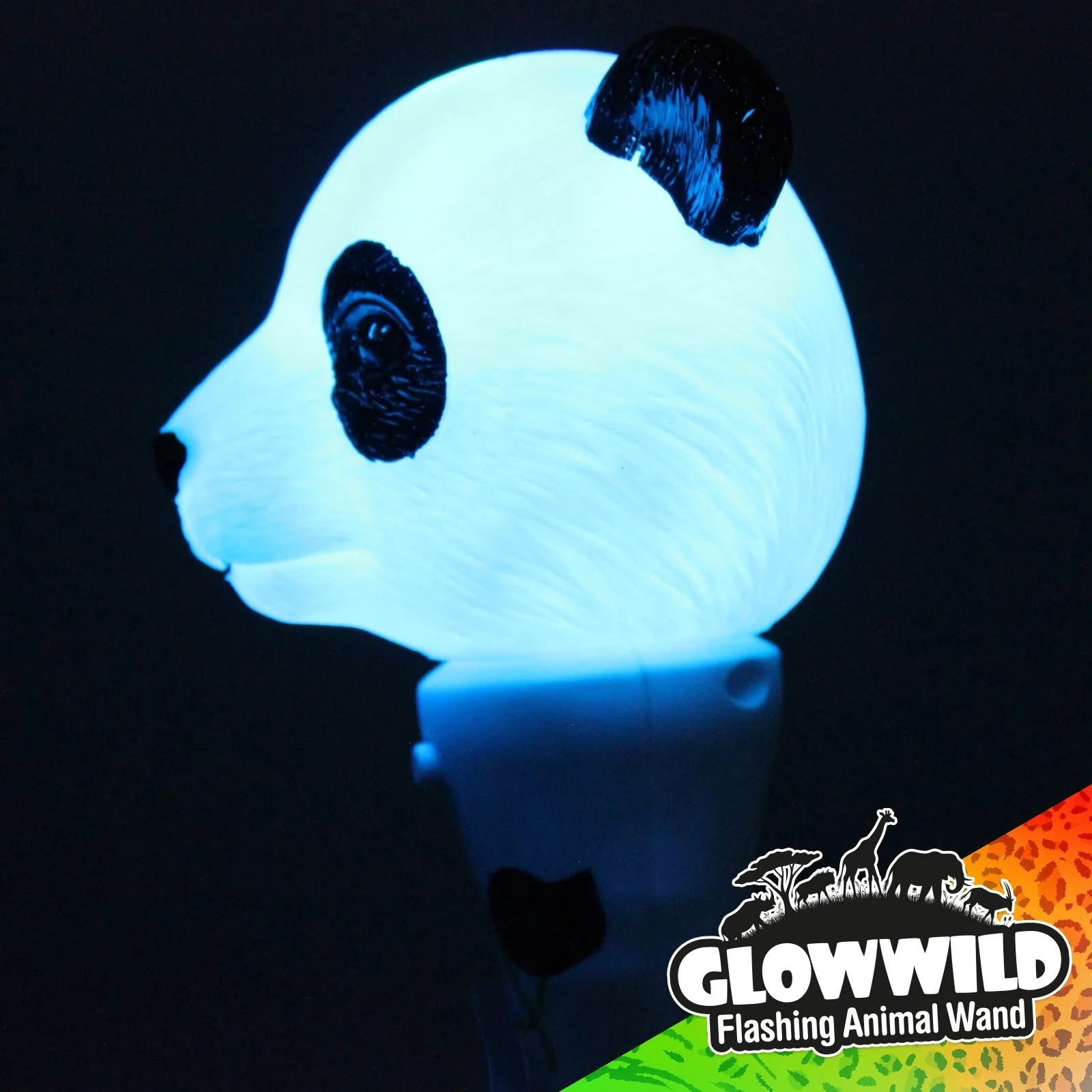 Panda Mini Light Up Animal Wand 7"-Panda Mini Light Up Animal Wand 7"