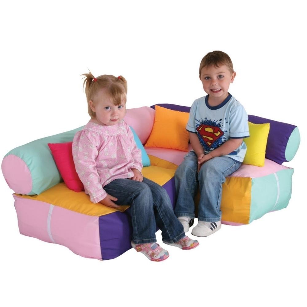 Pastel Colour Soft Seating Corner, This Pastel Colour Soft Seating Corner unit comprises of two seats - one to fit two children (630mm long) and one to fit three children (860mm long). The bean filled seats are very comfortable and are ideal for reading and relaxing. The Pastel Colour Soft Seating Corner also has holsters which act as backrests, together with six fibre filled scatter cushions. This Pastel Colour Soft Seating Corner can be configured into a variety of different seating arrangements. The bean
