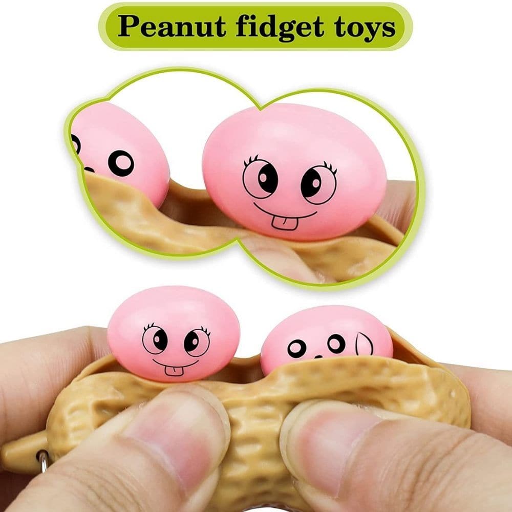 Peanut Pop Fidget Toy, The Peanut Pop Fidget Toy is the ultimate stress-relieving gadget for those who love the satisfying sensation of popping bubble wrap. This innovative fidget toy features little peas that pop out of their pod when pressed, creating a delightful popping sound that's sure to keep you entertained for hours. Designed to be durable and reusable, you can pop these peas over and over again, providing an endless source of sensory fun. The Peanut Pop Fidget Toy is compact and portable, letting 