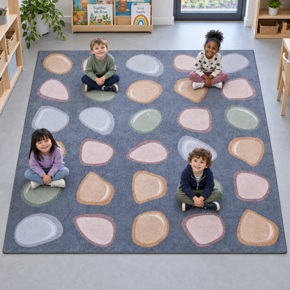 Pebble Placement Carpet 3m x 3m — lifestyle 1 of 8, shown in use with children