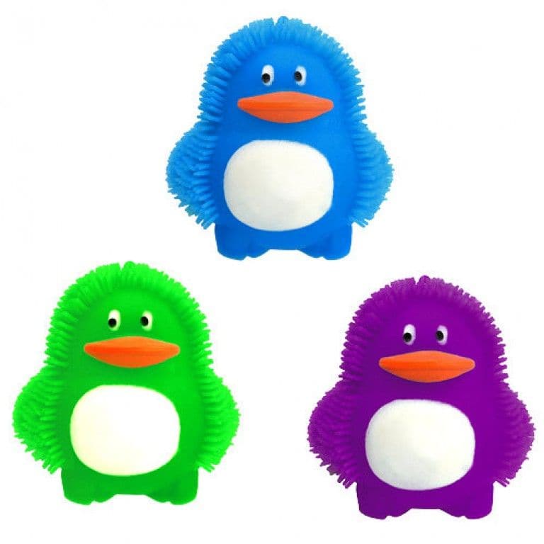 Percy Penguin, The Percy Penguin puffer toy is a light up penguin which is soft and tactile to touch and play with delightful soft to touch tentacles it's the perfect tactile puffer toy to calm and relax with. The Percy penguin puffer toy is a great addition to any comfort/sensory box comfort box Squeeze the percy penguin puffer toy or touch the soft tactile hair or give percy penguin a squeeze and see it light up. Keep those fidgety fingers busy with this soft tactile percy penguin puffer toy. How Percy Pe