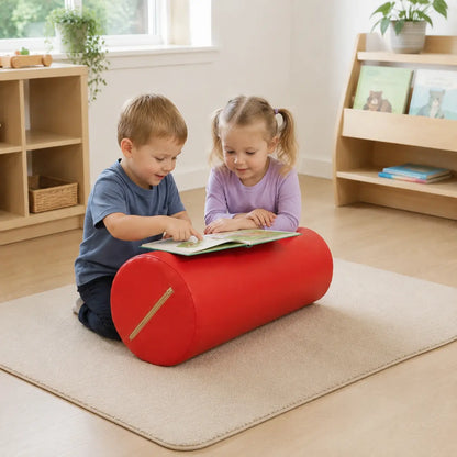 Physio Roll shared reading support in a naturally lit early years nursery