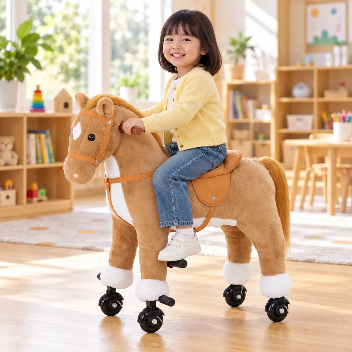 Plush Ride On Horse-Plush Ride On Horse