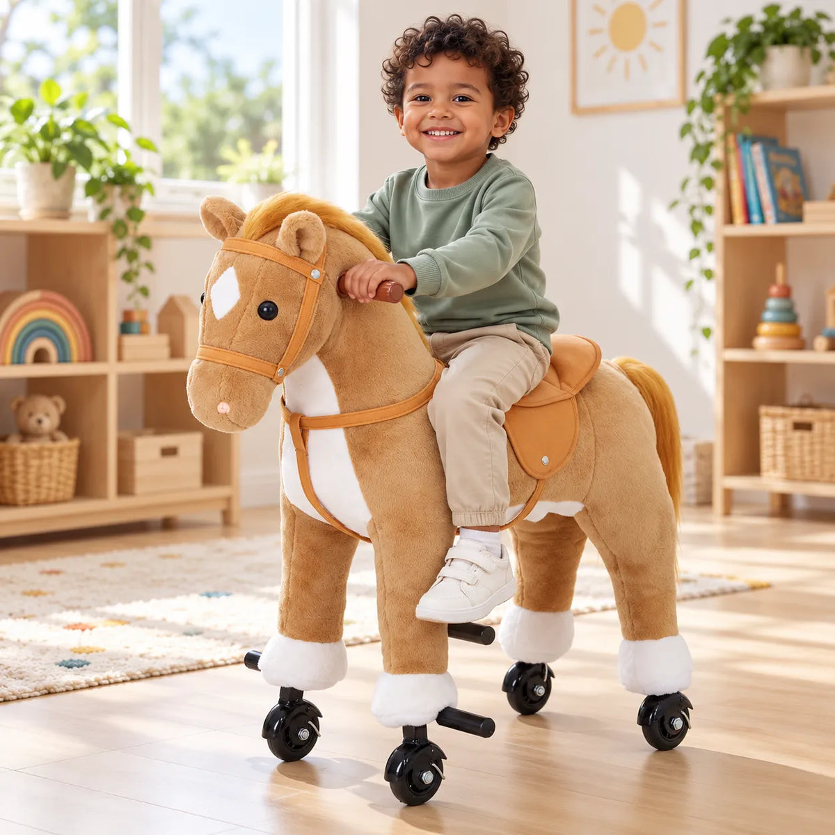 Plush Ride On Horse-Plush Ride On Horse