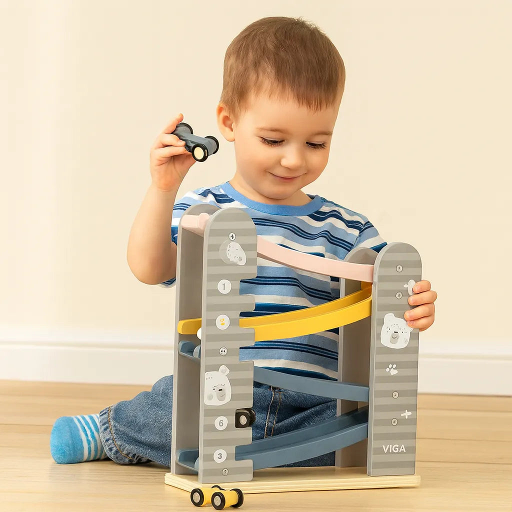 PolarB Car Race Slider,Classic Racetrack,Car Racing Tower,Click Clack ...