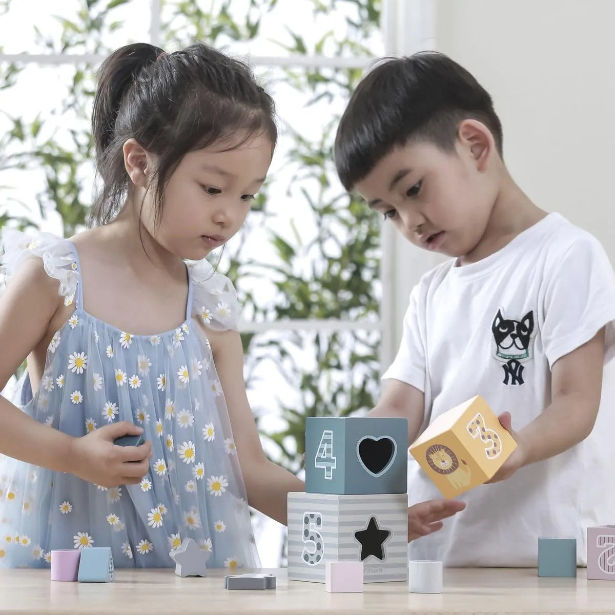 PolarB Wooden Nesting and Stacking Blocks-PolarB Wooden Nesting and Stacking Blocks